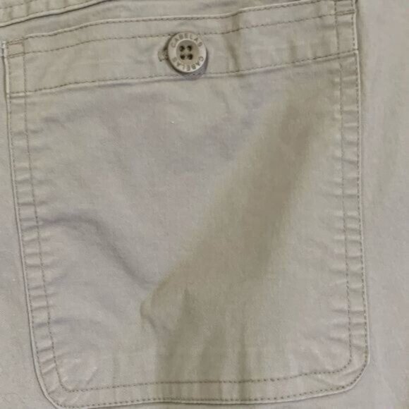 Cabelas Cargo Shorts Women's 16 Khaki Outdoor Hiking High Rise Cargo Pockets - Picture 4 of 9